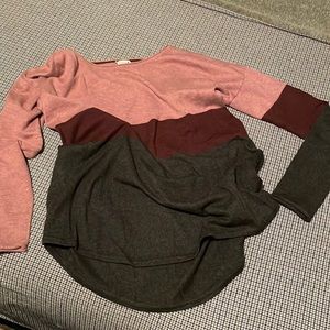 The finest microknit color block tunic sweater by SmartWool